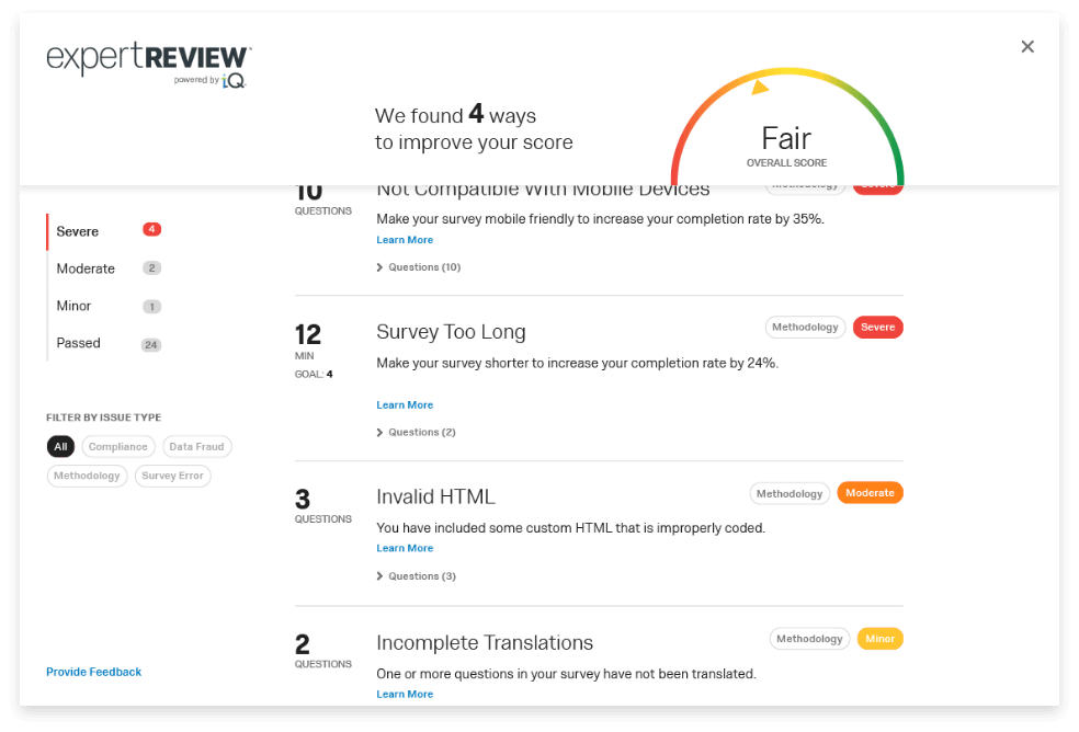 Expert review dashboard