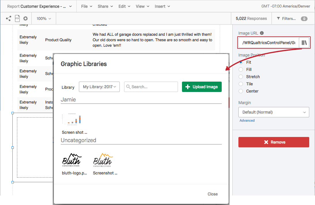 Reporting insert image