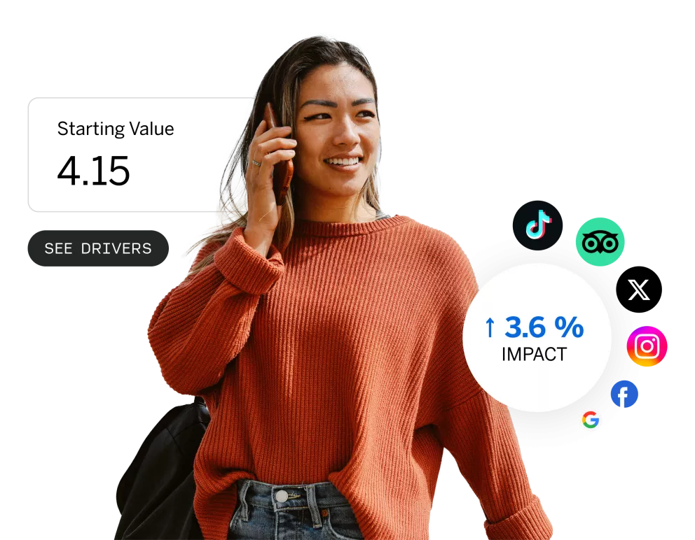 A women on her phone